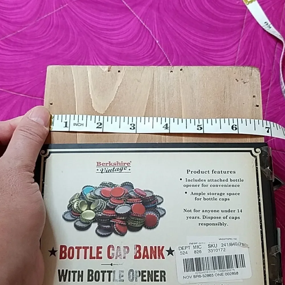 Bottle cap bank with bottle opener